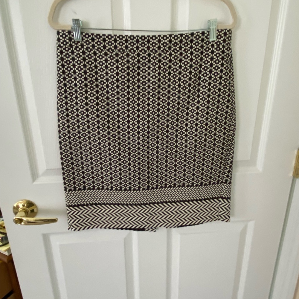 J. Crew Factory Black and White Pencil Skirt - Like new!